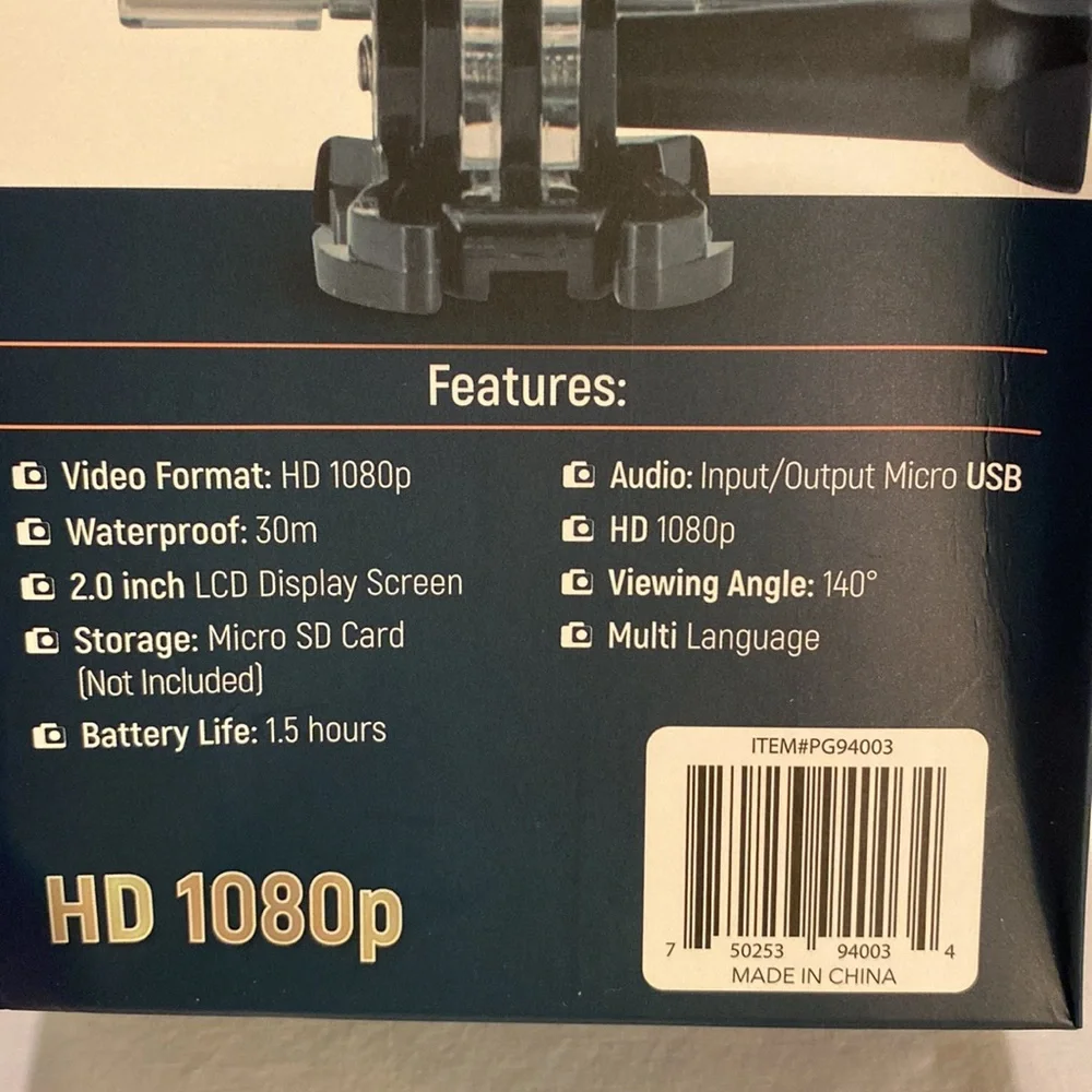 Action Camera HD 1080p black